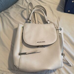 Michael Kors White Backpack with Adjustable Straps